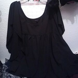 Black flowing blouse